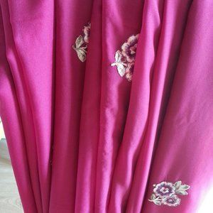 - NEW soft Georgette nylon strawberry sari ready to wear machine washable